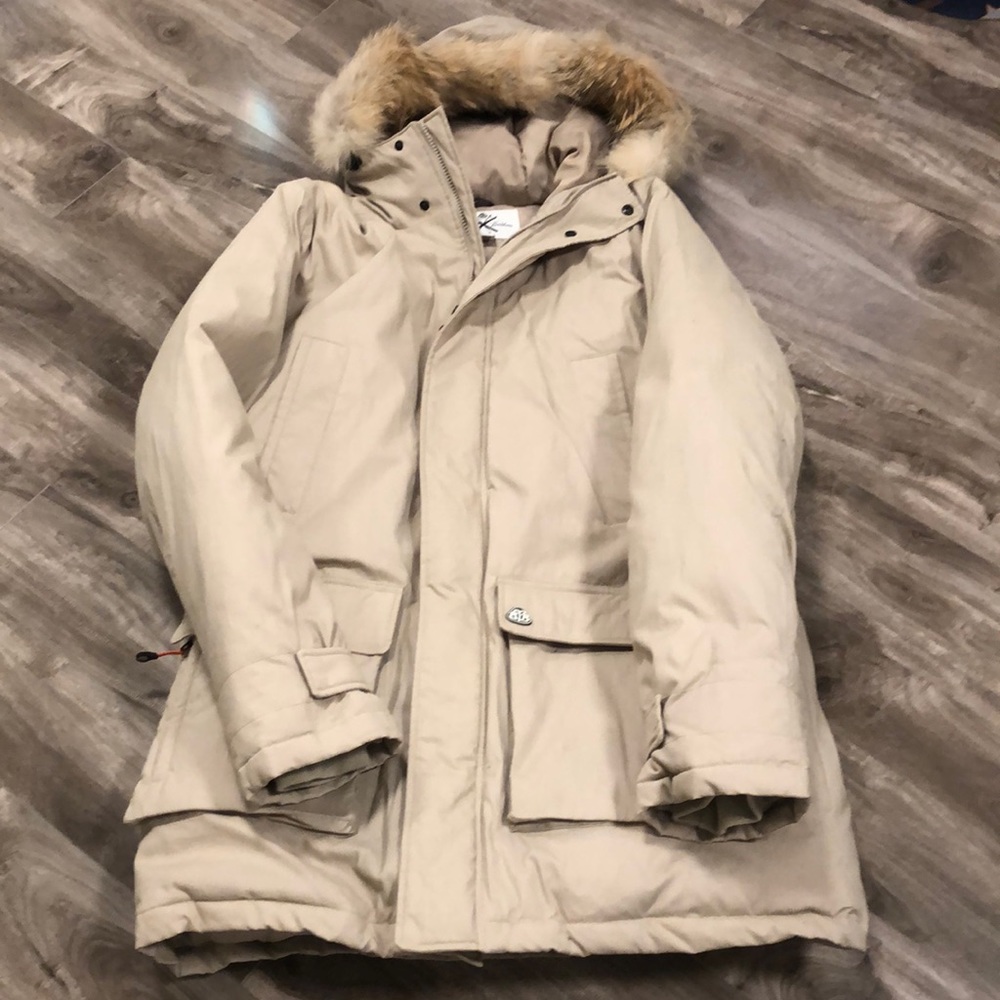 🔥🔥BROOKS BROTHERS NWT ProSport Cotton Nylon parka jacket with real fur